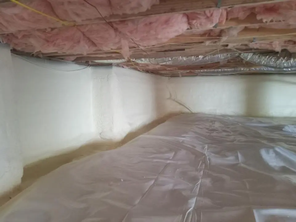 Crawl space encapsulation with closed-cell spray foam for Flat Roof Repair in Winter Park
